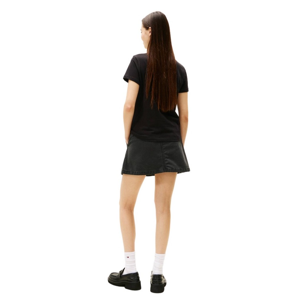 TOMMY JEANS REG PARTY FLAG TEE EXT T-SHIRT ΜΠΛΟΥΖΑ ΓΥΝΑΙΚΕΙΑ BLACK