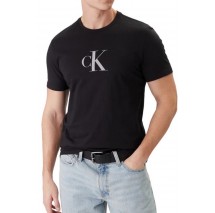 CALVIN KLEIN 30S DISTRESS MONOGRAM GRAPHIC T-SHIRT ΜΠΛΟΥΖΑ ΑΝΔΡΙΚΗ BLACK