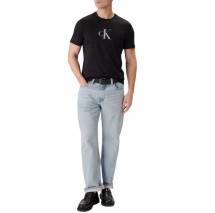 CALVIN KLEIN 30S DISTRESS MONOGRAM GRAPHIC T-SHIRT ΜΠΛΟΥΖΑ ΑΝΔΡΙΚΗ BLACK