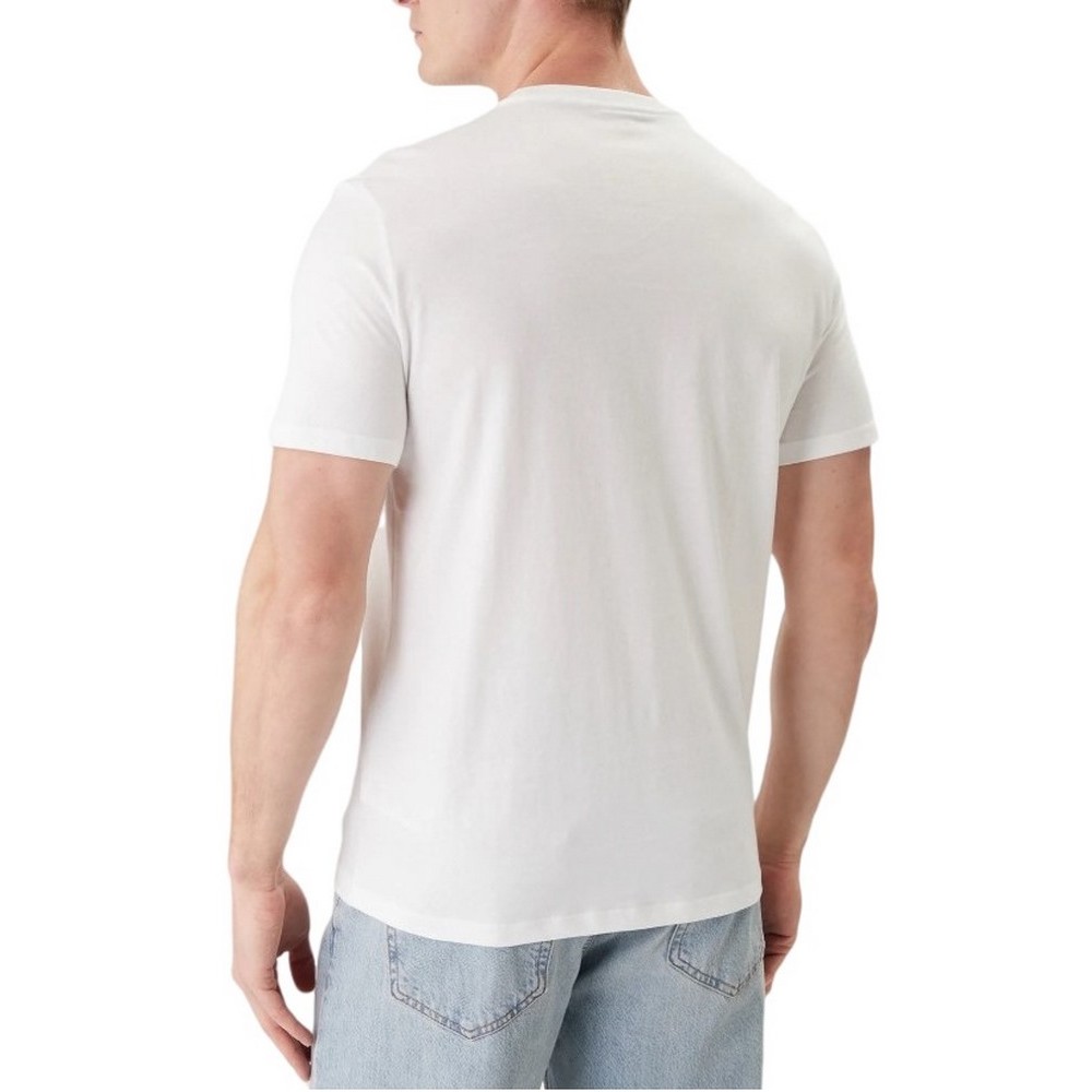 CALVIN KLEIN 30S DISTRESS MONOGRAM GRAPHIC T-SHIRT ΜΠΛΟΥΖΑ ΑΝΔΡΙΚΗ BRIGHT WHITE