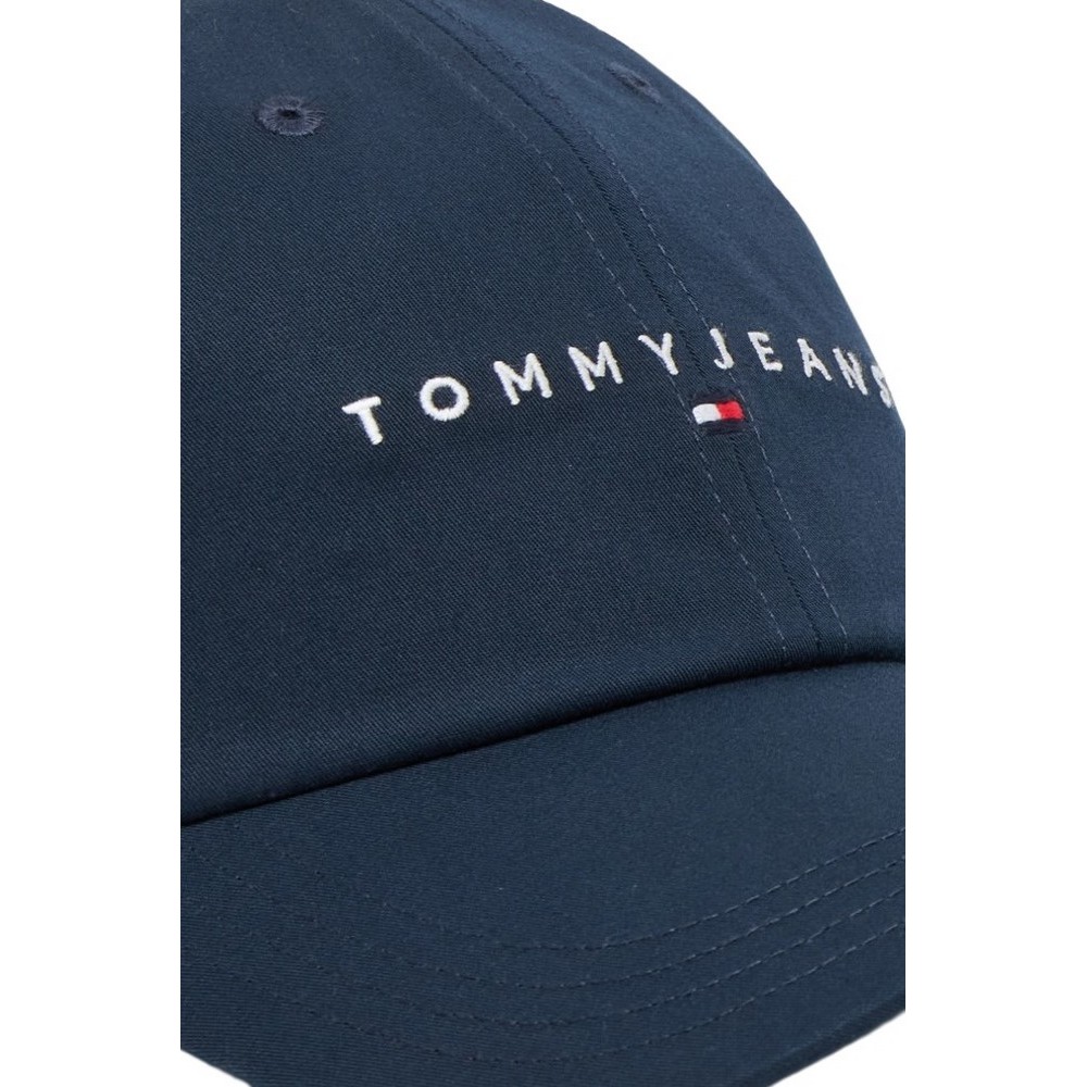 TOMMY JEANS LINEAR LOGO 6 PANEL CAP ΚΑΠΕΛΟ ΓΥΝΑΙΚΕΙΟ NAVY