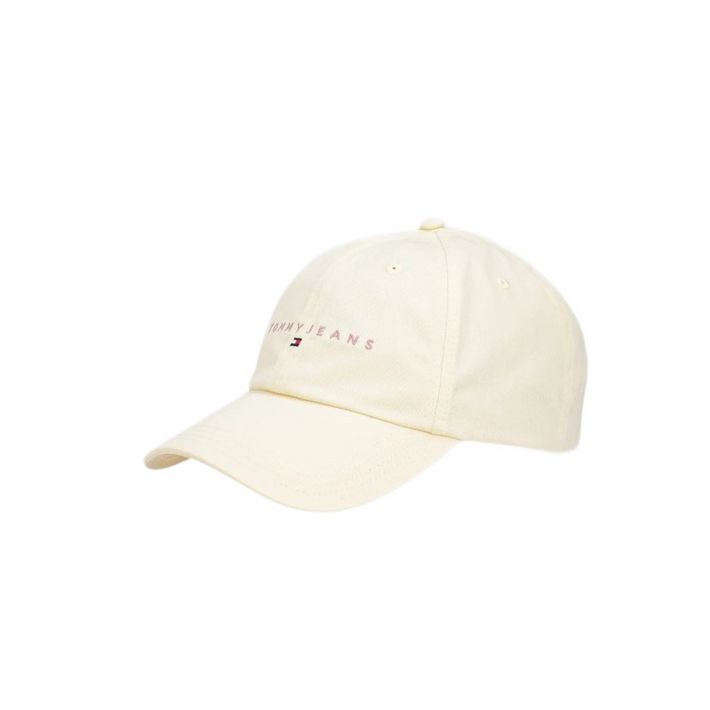 TOMMY JEANS LINEAR LOGO 6 PANEL CAP ΚΑΠΕΛΟ ΓΥΝΑΙΚΕΙΟ YELLOW