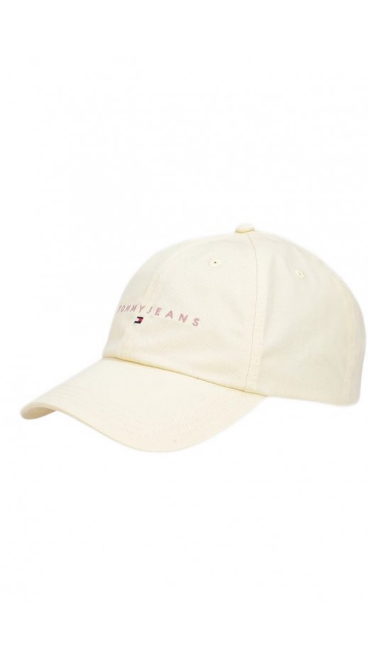 TOMMY JEANS LINEAR LOGO 6 PANEL CAP ΚΑΠΕΛΟ ΓΥΝΑΙΚΕΙΟ YELLOW