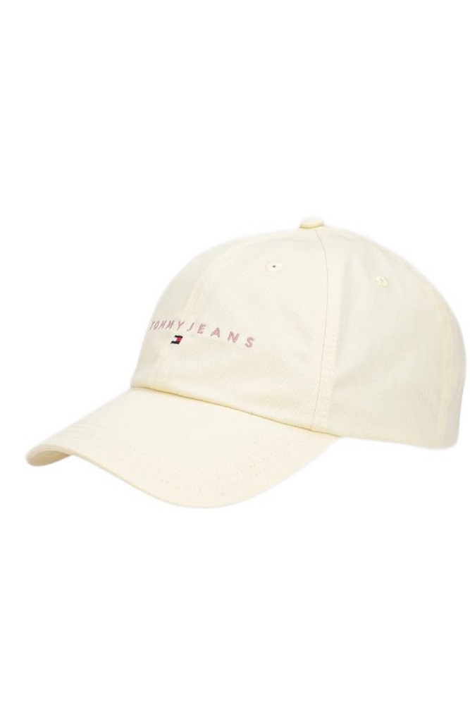 TOMMY JEANS LINEAR LOGO 6 PANEL CAP ΚΑΠΕΛΟ ΓΥΝΑΙΚΕΙΟ YELLOW