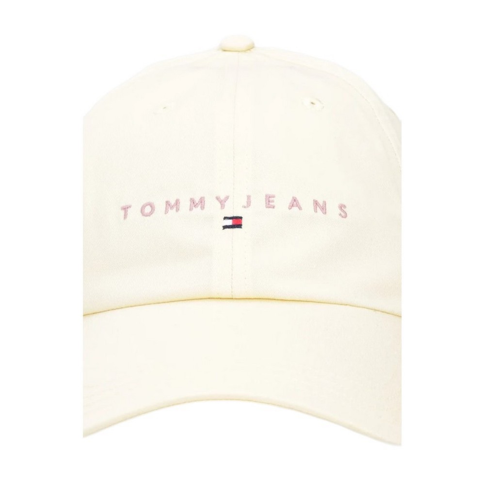 TOMMY JEANS LINEAR LOGO 6 PANEL CAP ΚΑΠΕΛΟ ΓΥΝΑΙΚΕΙΟ YELLOW