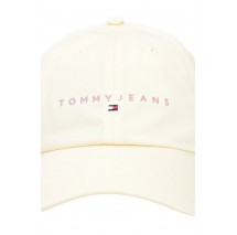 TOMMY JEANS LINEAR LOGO 6 PANEL CAP ΚΑΠΕΛΟ ΓΥΝΑΙΚΕΙΟ YELLOW
