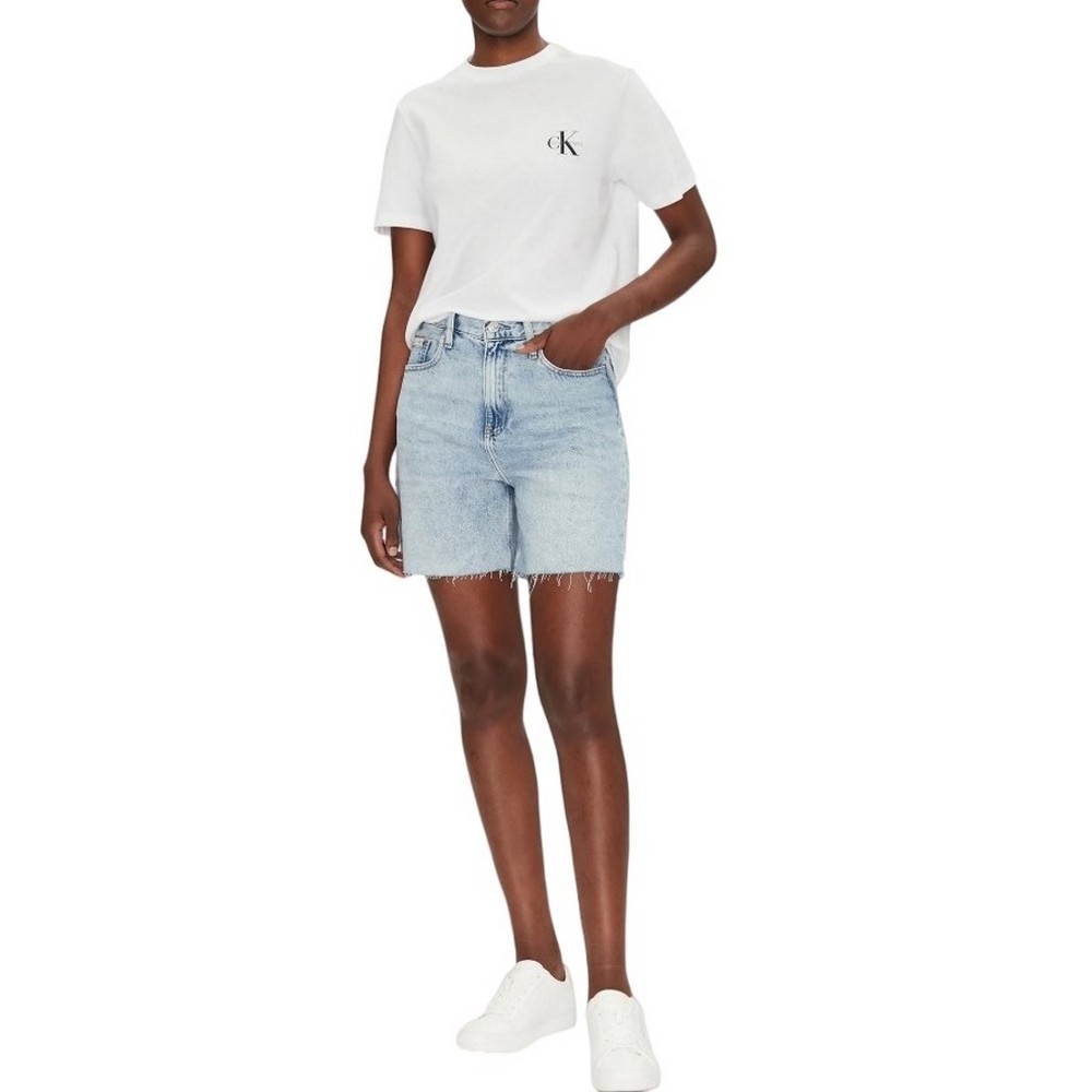 CALVIN KLEIN JEANS BERMUDA SHORT ΒΕΡΜΟΥΔΑ ΓΥΝΑΙΚΕΙΑ LIGHT DENIM