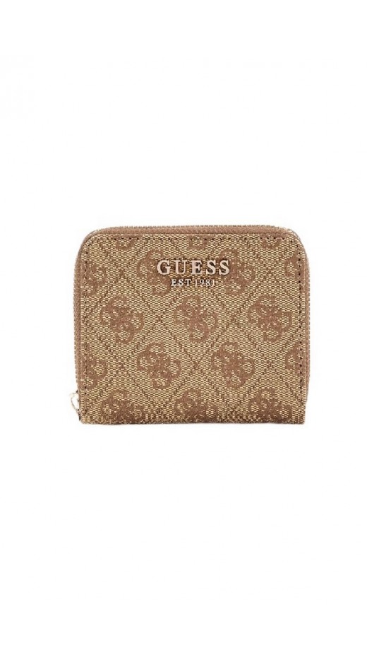 GUESS LAUREL SLG SMALL ZIP AROUND ΠΟΡΤΟΦΟΛΙ ΓΥΝΑΙΚΕΙΟ BEIGE