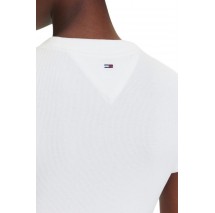 TOMMY JEANS SLIM SCRIPT LABEL SS TEE T-SHIRT ΜΠΛΟΥΖΑ ΓΥΝΑΙΚΕΙΑ OFF WHITE