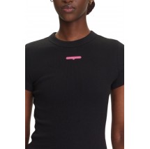 TOMMY JEANS SLIM SCRIPT LABEL SS TEE T-SHIRT ΜΠΛΟΥΖΑ ΓΥΝΑΙΚΕΙΑ BLACK