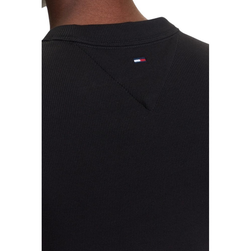 TOMMY JEANS SLIM SCRIPT LABEL SS TEE T-SHIRT ΜΠΛΟΥΖΑ ΓΥΝΑΙΚΕΙΑ BLACK