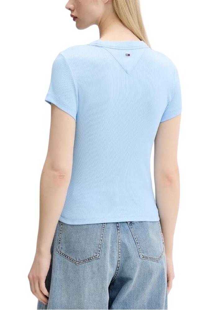 TOMMY JEANS SLIM SCRIPT LABEL SS TEE T-SHIRT ΜΠΛΟΥΖΑ ΓΥΝΑΙΚΕΙΑ CIEL