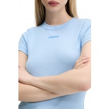 TOMMY JEANS SLIM SCRIPT LABEL SS TEE T-SHIRT ΜΠΛΟΥΖΑ ΓΥΝΑΙΚΕΙΑ CIEL