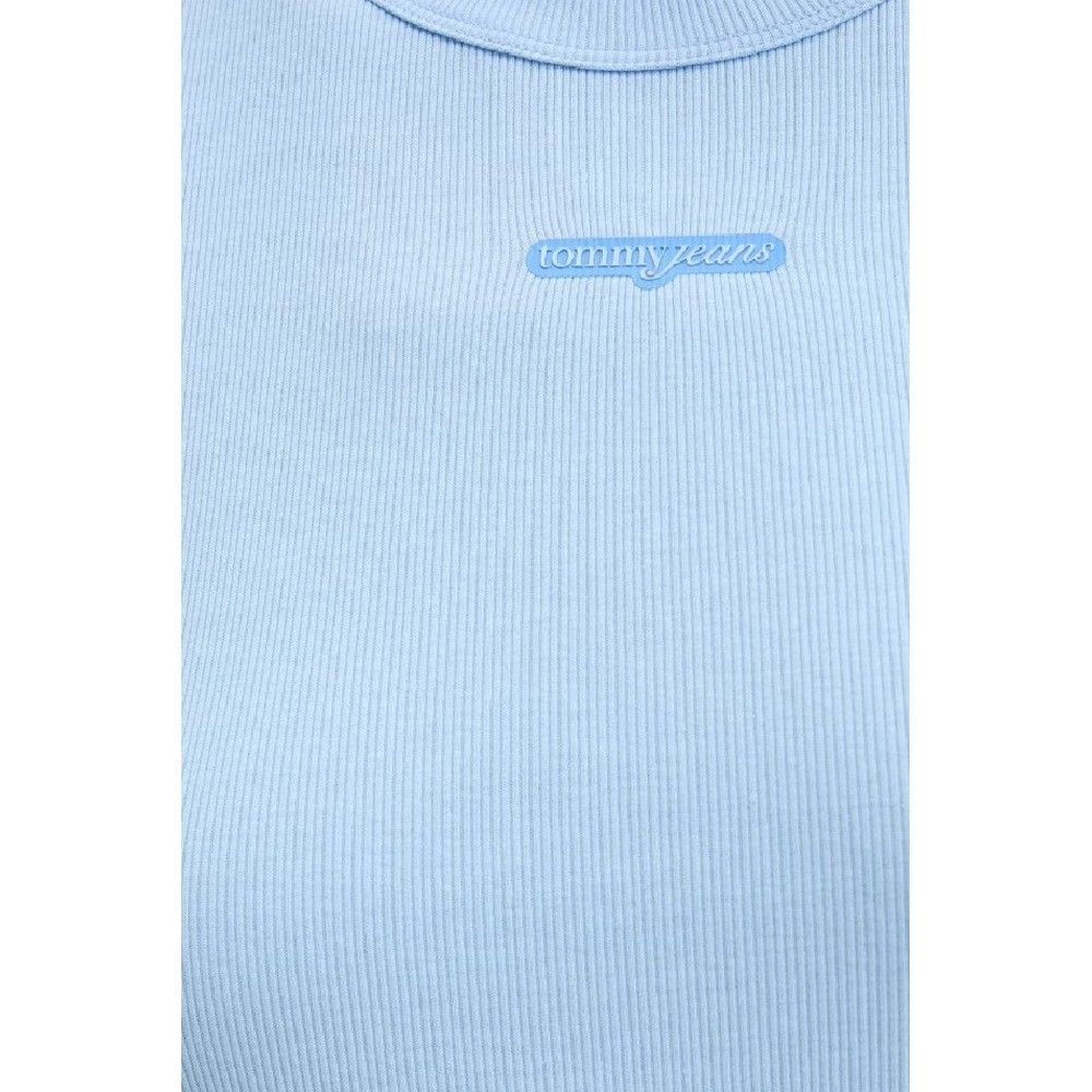 TOMMY JEANS SLIM SCRIPT LABEL SS TEE T-SHIRT ΜΠΛΟΥΖΑ ΓΥΝΑΙΚΕΙΑ CIEL