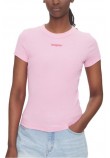 TOMMY JEANS SLIM SCRIPT LABEL SS TEE T-SHIRT ΜΠΛΟΥΖΑ ΓΥΝΑΙΚΕΙΑ PINK