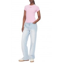TOMMY JEANS SLIM SCRIPT LABEL SS TEE T-SHIRT ΜΠΛΟΥΖΑ ΓΥΝΑΙΚΕΙΑ PINK