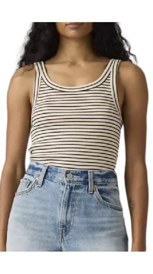 LEVIS ESSENTIAL RIBBED TANK  ΤΟΠ ΓΥΝΑΙΚΕΙΟ ECRU