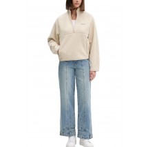 GUESS JEANS MOCK NECK SHERPA JACKET ΦΟΥΤΕΡ ΜΠΛΟΥΖΑ ΓΥΝΑΙΚΕΙΑ ECRU