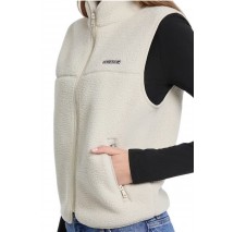 GUESS JEANS CROPPED SHERPA VEST ΓΙΛΕΚΟ ΦΟΥΤΕΡ ΓΥΝΑΙΚΕΙΟ ECRU