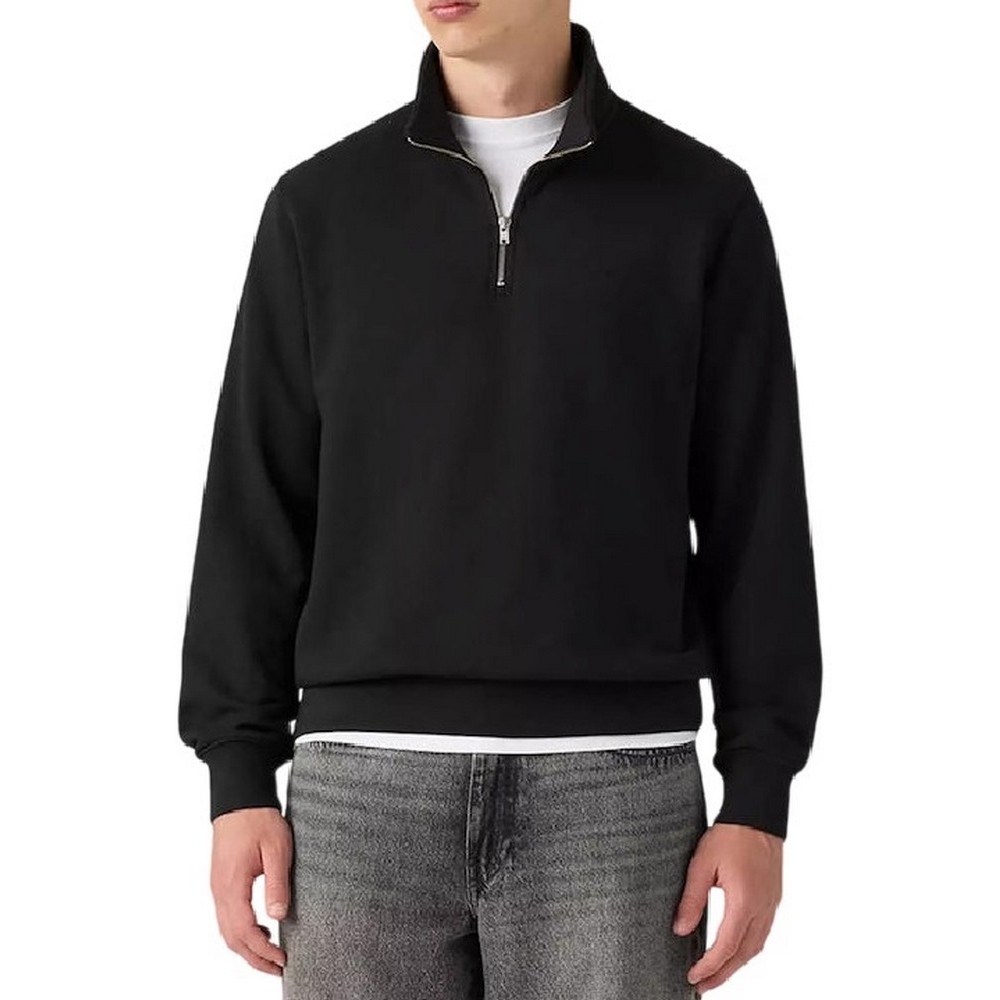LEVIS ORIGINAL HM 1/4 ZIP ΜΠΛΟΥΖΑ ΦΟΥΤΕΡ ΑΝΔΡΙΚΗ BLACK