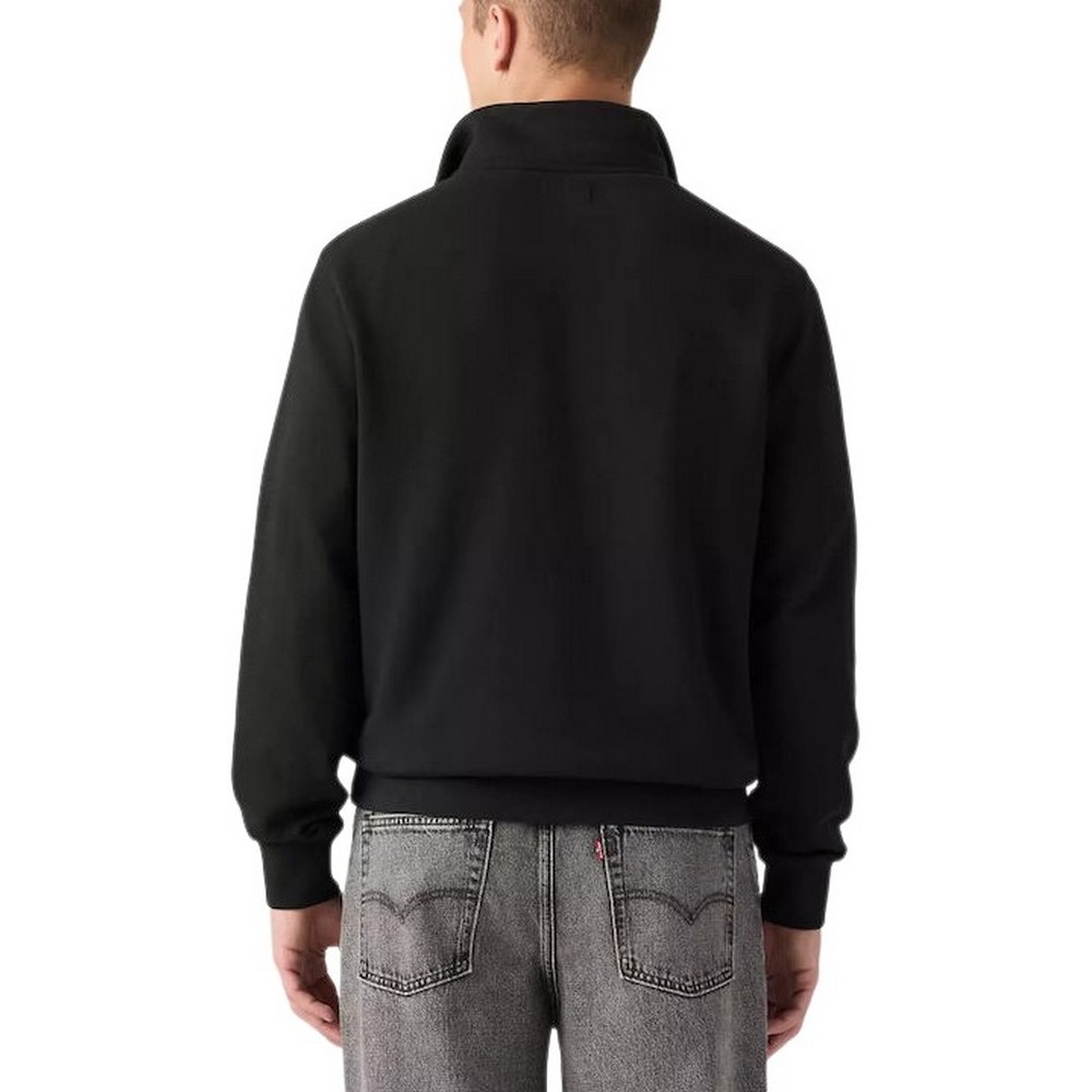 LEVIS ORIGINAL HM 1/4 ZIP ΜΠΛΟΥΖΑ ΦΟΥΤΕΡ ΑΝΔΡΙΚΗ BLACK