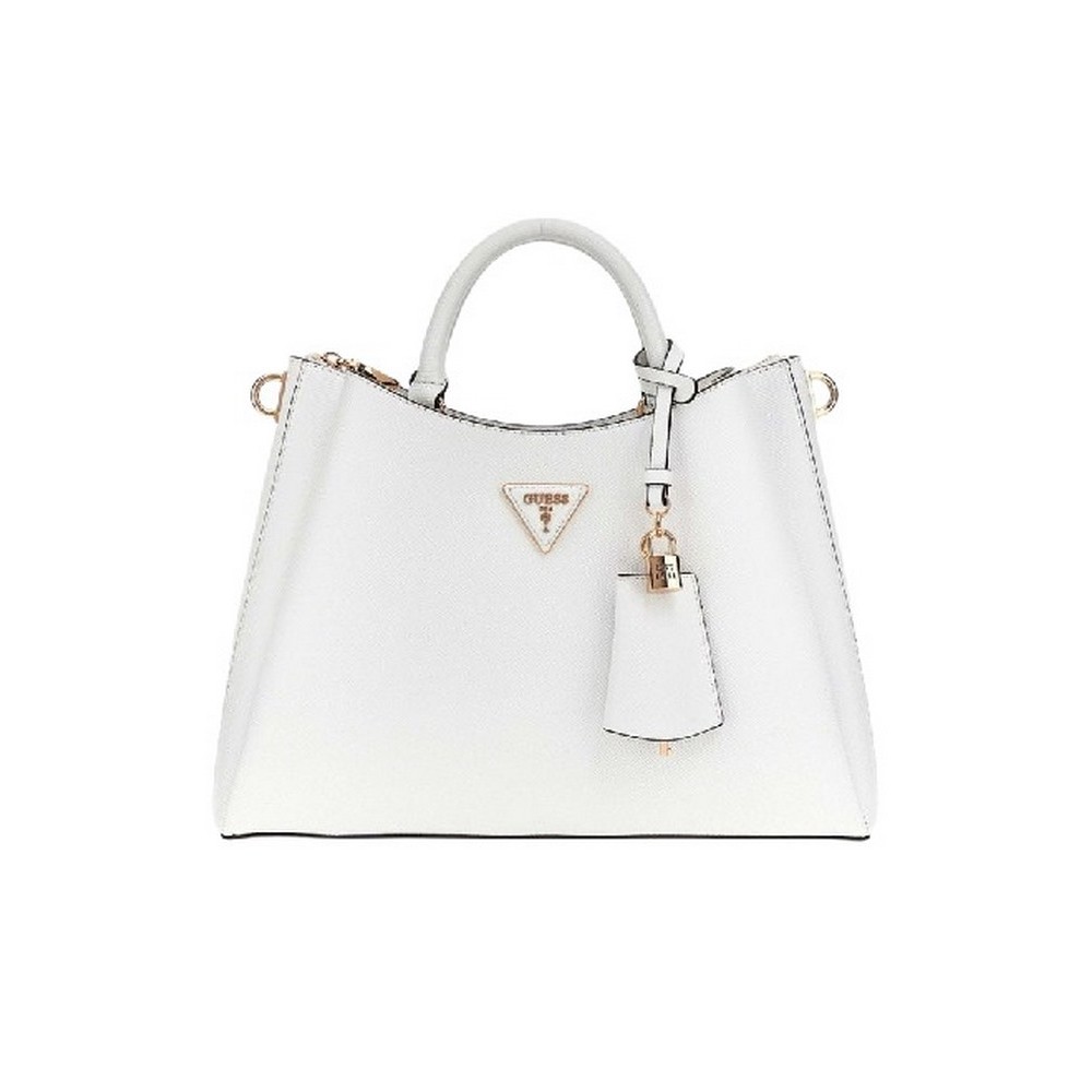 GUESS ECO JAZLYNN GIRLFRIEND SATCHEL ΤΣΑΝΤΑ ΓΥΝΑΙΚΕΙΑ WHITE