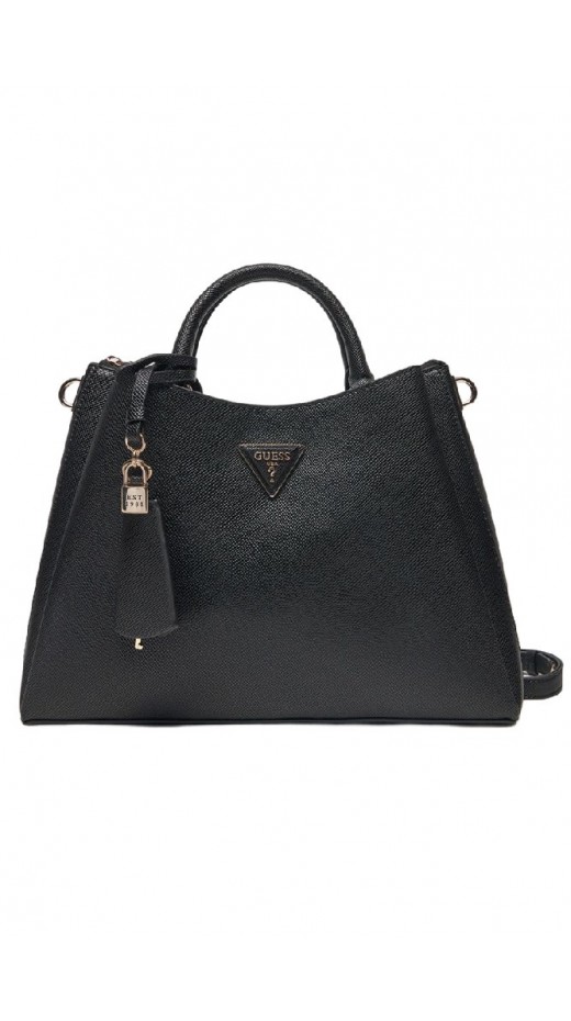 GUESS ECO JAZLYNN GIRLFRIEND SATCHEL ΤΣΑΝΤΑ ΓΥΝΑΙΚΕΙΑ BLACK