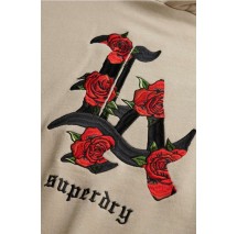 SUPERDRY D3 OVIN NIGHT GARDEN RELAXED HOOD ΦΟΥΤΕΡ ΜΠΛΟΥΖΑ ΓΥΝΑΙΚΕΙΑ GREY