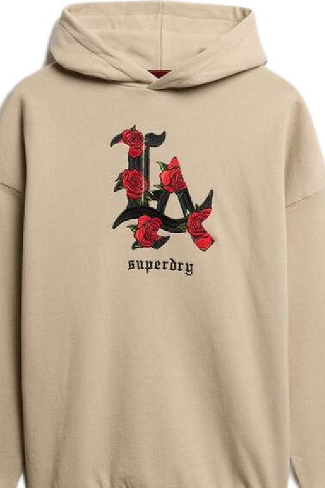 SUPERDRY D3 OVIN NIGHT GARDEN RELAXED HOOD ΦΟΥΤΕΡ ΜΠΛΟΥΖΑ ΓΥΝΑΙΚΕΙΑ GREY