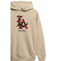 SUPERDRY D3 OVIN NIGHT GARDEN RELAXED HOOD ΦΟΥΤΕΡ ΜΠΛΟΥΖΑ ΓΥΝΑΙΚΕΙΑ GREY