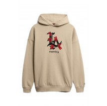 SUPERDRY D3 OVIN NIGHT GARDEN RELAXED HOOD ΦΟΥΤΕΡ ΜΠΛΟΥΖΑ ΓΥΝΑΙΚΕΙΑ GREY