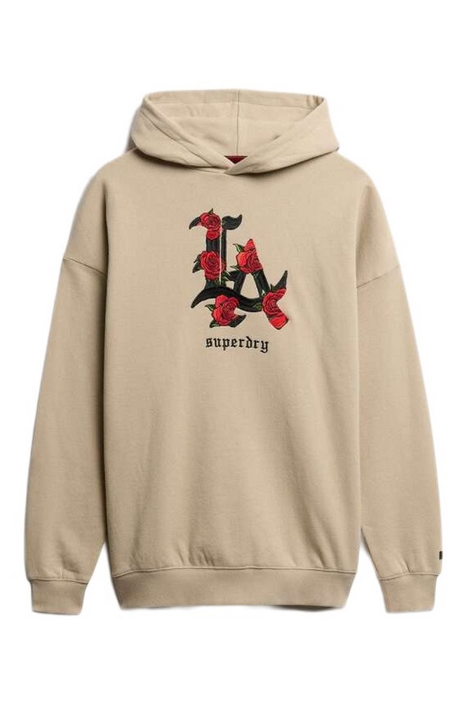 SUPERDRY D3 OVIN NIGHT GARDEN RELAXED HOOD ΦΟΥΤΕΡ ΜΠΛΟΥΖΑ ΓΥΝΑΙΚΕΙΑ GREY