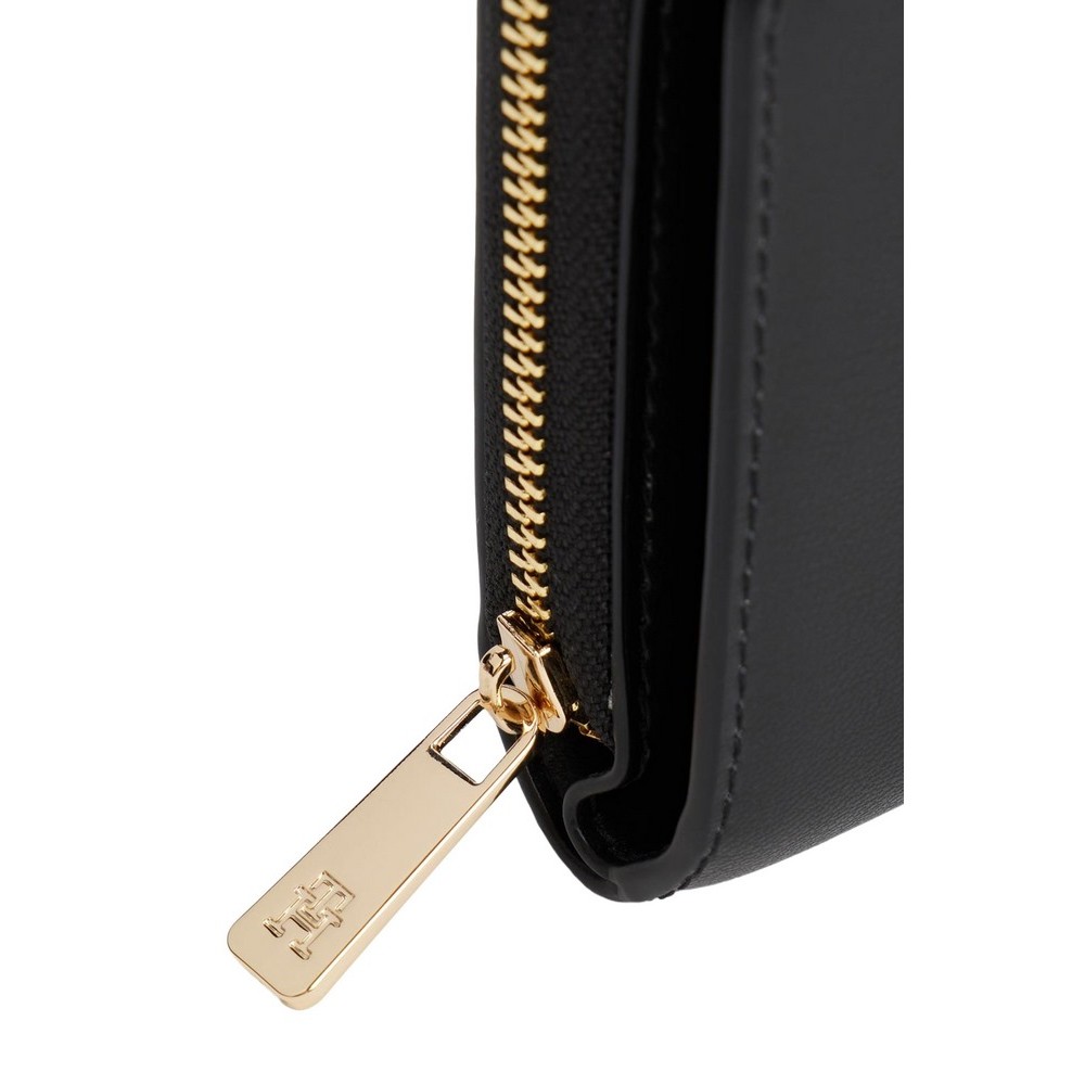 TOMMY HILFIGER  ICON MED ZA QUILTED ΠΟΡΤΟΦΟΛΙ ΓΥΝΑΙΚΕΙΟ BLACK