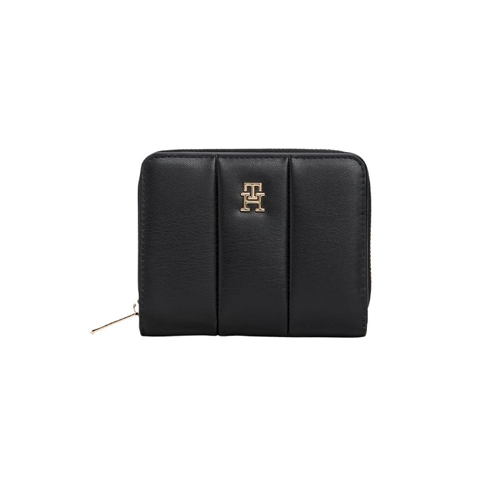 TOMMY HILFIGER  ICON MED ZA QUILTED ΠΟΡΤΟΦΟΛΙ ΓΥΝΑΙΚΕΙΟ BLACK