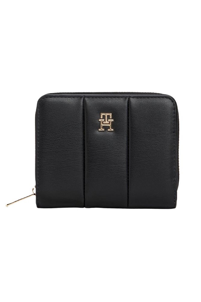 TOMMY HILFIGER  ICON MED ZA QUILTED ΠΟΡΤΟΦΟΛΙ ΓΥΝΑΙΚΕΙΟ BLACK