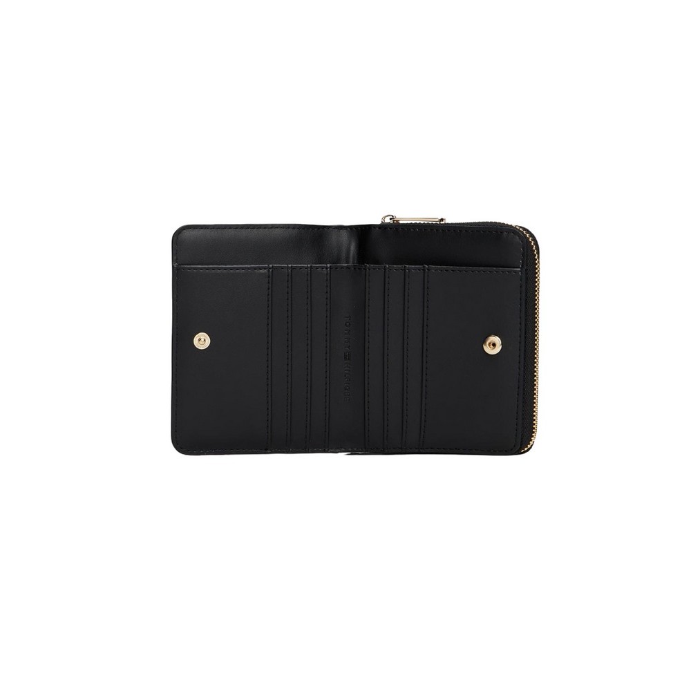 TOMMY HILFIGER  ICON MED ZA QUILTED ΠΟΡΤΟΦΟΛΙ ΓΥΝΑΙΚΕΙΟ BLACK