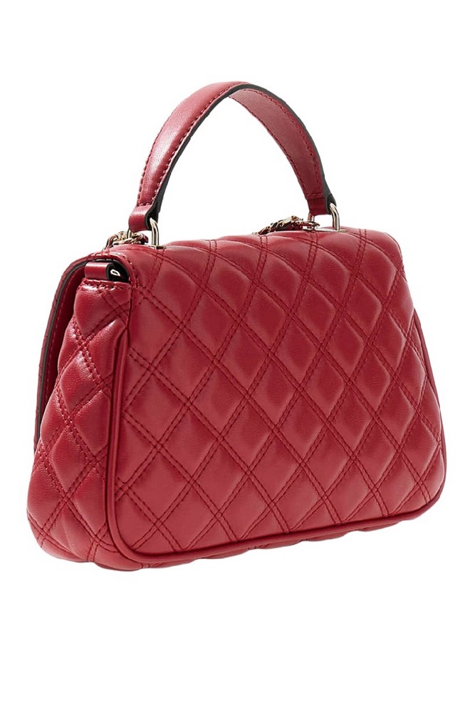 GUESS GIULLY II TOP HANDLE FLAP ΤΣΑΝΤΑ ΓΥΝΑΙΚΕΙΑ DARK RED