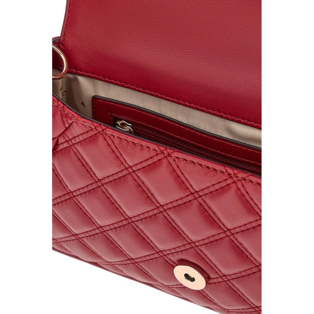 GUESS GIULLY II TOP HANDLE FLAP ΤΣΑΝΤΑ ΓΥΝΑΙΚΕΙΑ DARK RED