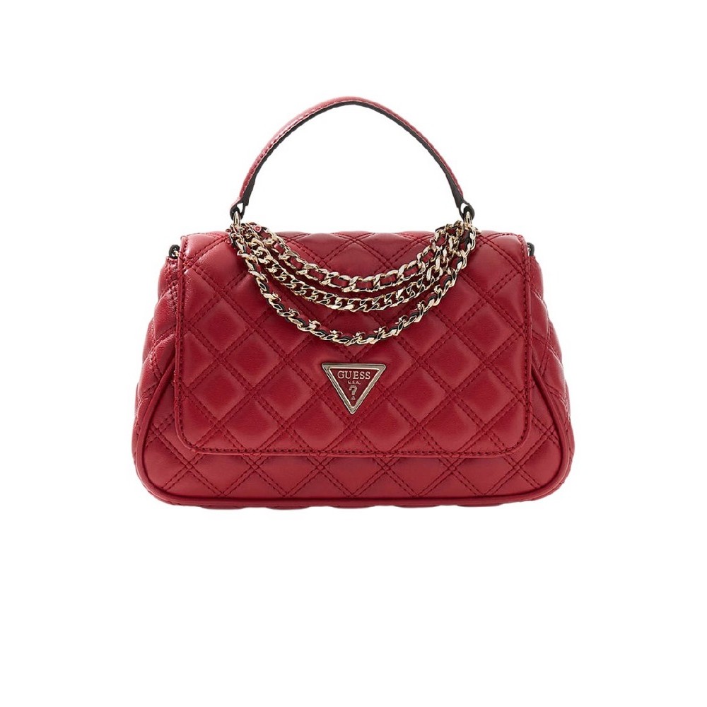 GUESS GIULLY II TOP HANDLE FLAP ΤΣΑΝΤΑ ΓΥΝΑΙΚΕΙΑ DARK RED