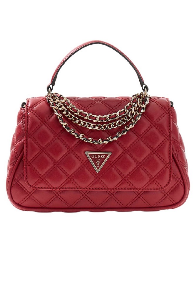 GUESS GIULLY II TOP HANDLE FLAP ΤΣΑΝΤΑ ΓΥΝΑΙΚΕΙΑ DARK RED