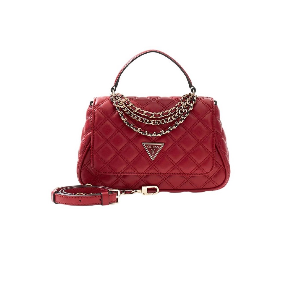 GUESS GIULLY II TOP HANDLE FLAP ΤΣΑΝΤΑ ΓΥΝΑΙΚΕΙΑ DARK RED