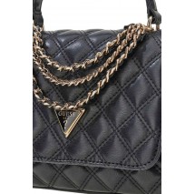 GUESS GIULLY II TOP HANDLE FLAP ΤΣΑΝΤΑ ΓΥΝΑΙΚΕΙΑ BLACK