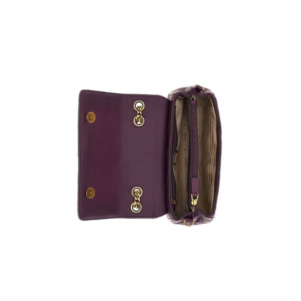 GUESS GRACELYNN FLAP CROSS ΤΣΑΝΤΑ ΓΥΝΑΙΚΕΙΑ PLUM