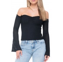 GUESS OFF SHOULDER MARIKA ΤΟΠ ΜΠΛΟΥΖΑ ΓΥΝΑΙΚΕΙΑ BLACK