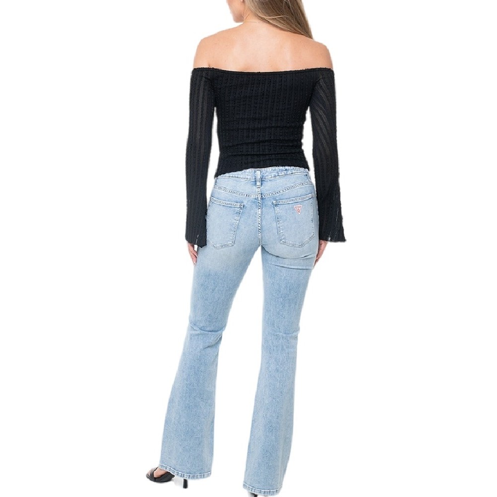 GUESS OFF SHOULDER MARIKA ΤΟΠ ΜΠΛΟΥΖΑ ΓΥΝΑΙΚΕΙΑ BLACK
