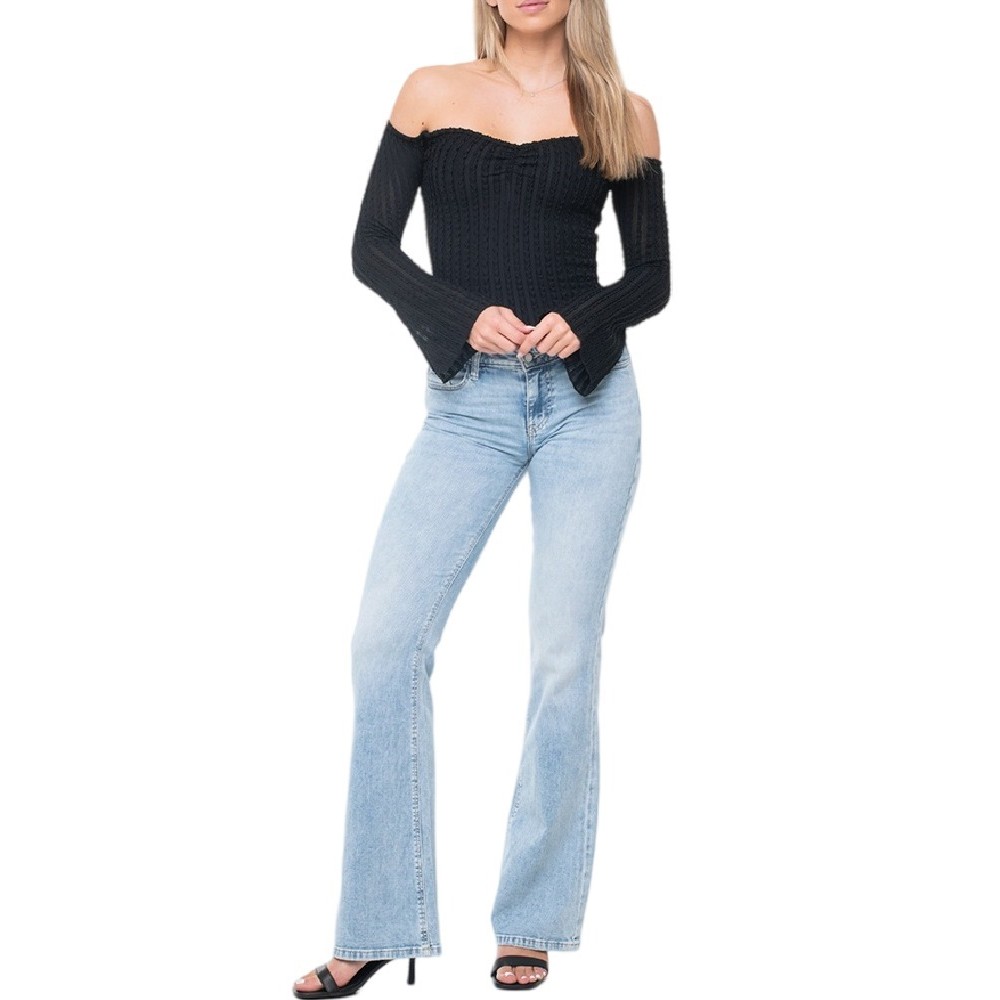 GUESS OFF SHOULDER MARIKA ΤΟΠ ΜΠΛΟΥΖΑ ΓΥΝΑΙΚΕΙΑ BLACK