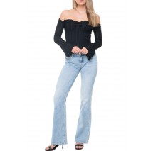 GUESS OFF SHOULDER MARIKA ΤΟΠ ΜΠΛΟΥΖΑ ΓΥΝΑΙΚΕΙΑ BLACK