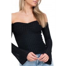 GUESS OFF SHOULDER MARIKA ΤΟΠ ΜΠΛΟΥΖΑ ΓΥΝΑΙΚΕΙΑ BLACK