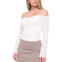GUESS OFF SHOULDER MARIKA ΤΟΠ ΜΠΛΟΥΖΑ ΓΥΝΑΙΚΕΙΑ OFF WHITE