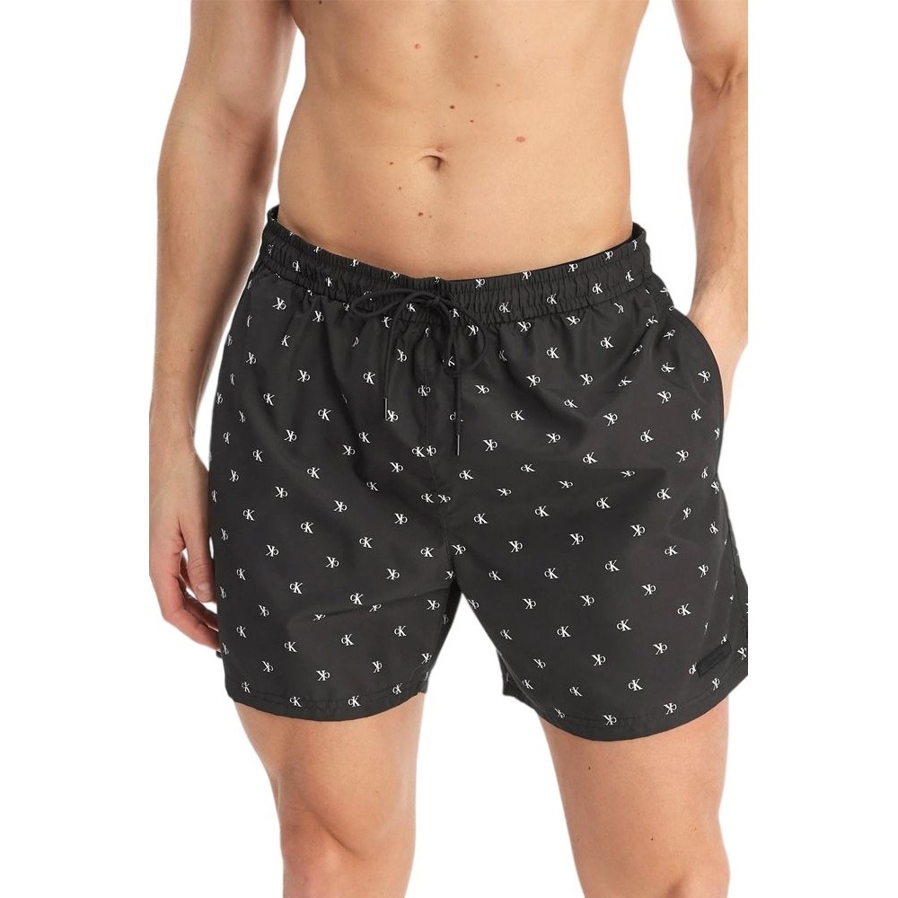 CALVIN KLEIN MEDIUM DRAWSTRING COVERED WAISTB ΜΑΓΙΟ ΑΝΔΡΙΚΟ CK BLACK